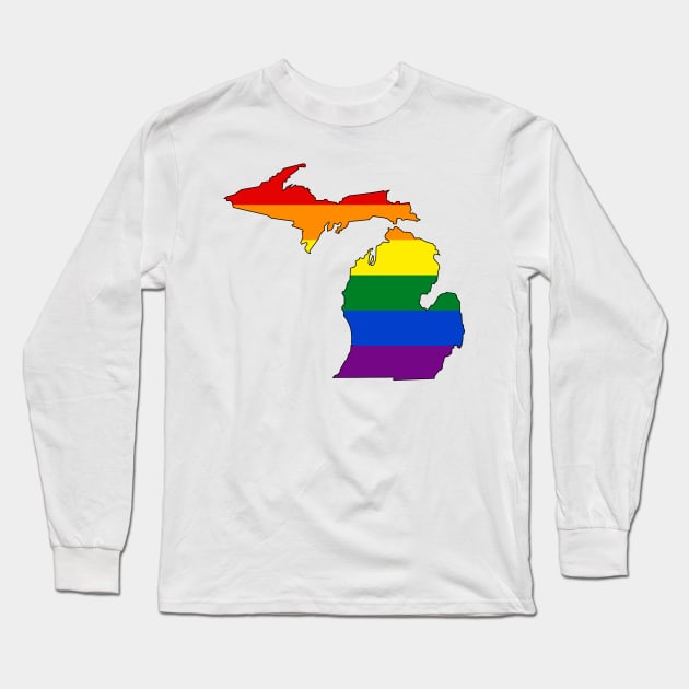 Michigan Pride! Long Sleeve T-Shirt by somekindofguru